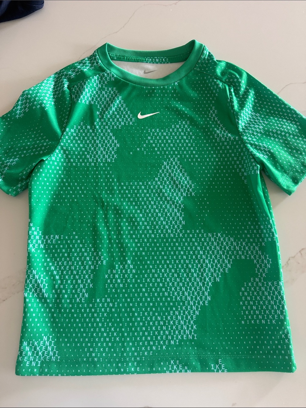 Nike Green Short Sleeve Dri-FIT Tee with White Swoosh